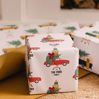 Personalised Christmas Car Wrapping Paper, 2 of 5