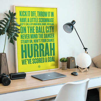 Norwich City 'On The Ball' Football Song Print, 2 of 3
