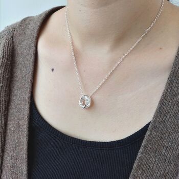 60th Birthday Sterling Silver Ring Necklace, 3 of 7