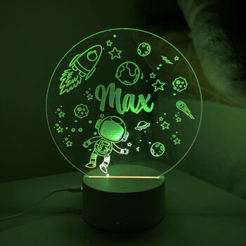 Personalised LED Space Theme Night Light, 2 of 5