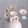 White And Gold Ceramic Flower Bouquet Large, thumbnail 1 of 12