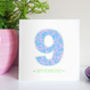 Floral Age Birthday Card, thumbnail 1 of 5