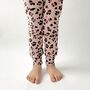 Dusty Pink “Leopard Spot” Organic Cotton Leggings, thumbnail 1 of 8