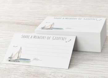 Funeral Write A Memory Cards Sailing Design, 2 of 3