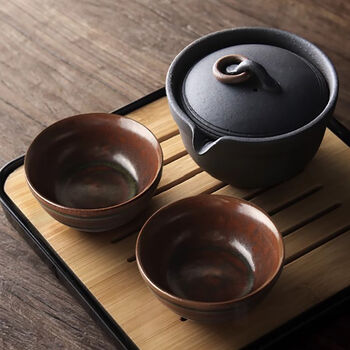 Handmade Ceramic Gaiwan And Cup Set Ring, 5 of 7