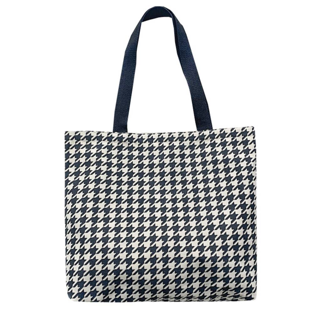 Monochrome Checkered Large Shoulder Book Bag By GY Studios