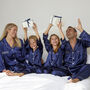 Men's Personalised Navy Satin Pyjamas, thumbnail 3 of 3