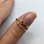 Pink Sapphire Bezel Ring, thumbnail 4 of 5