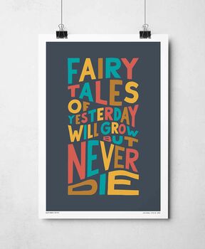 Fairy Tales Of Yesterday Lyric Print, 5 of 9