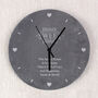 Personalised Home Sweet Home Slate Clock, thumbnail 1 of 3