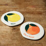 Personalised Fruit Organic Shape Coaster, thumbnail 1 of 6
