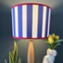 Carnival Lampshade In Bold Blue Deckchair Stripe, thumbnail 1 of 9