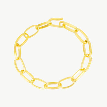 Adjustable Large Gold Chain Bracelet, 2 of 6