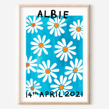 Personalised Birth Month Flower Abstract Art Print, 10 of 11