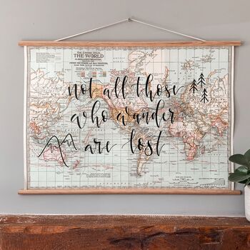 Personalised Map Of The World By Leigh Calligraphy