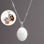 Gifts For Her Personalised Silver Photo Locket Necklace, thumbnail 1 of 8