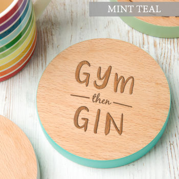Gym Then Gin Personalised Drinks Coaster, 5 of 7