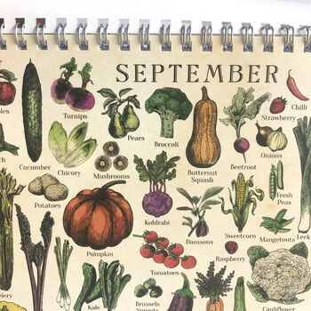 Fruit And Vegetable Desk Calendar, UK Version, 12 of 12