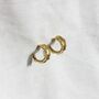 18ct Gold Plated Wave Hoop Earrings, thumbnail 1 of 5