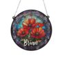 Poppy Personalised Stained Glass Effect Suncatcher, thumbnail 7 of 7