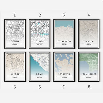 Set Of Three Personalised Maps Prints, 3 of 5