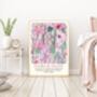 Flora And Fauna Pink Botanical Art Print, thumbnail 3 of 3