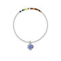 Sterling Silver Flower And Gemstone Stretch Bead Bracelet, thumbnail 4 of 12