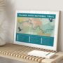 River Thames Path Art Print With Map And Tick List, thumbnail 1 of 7