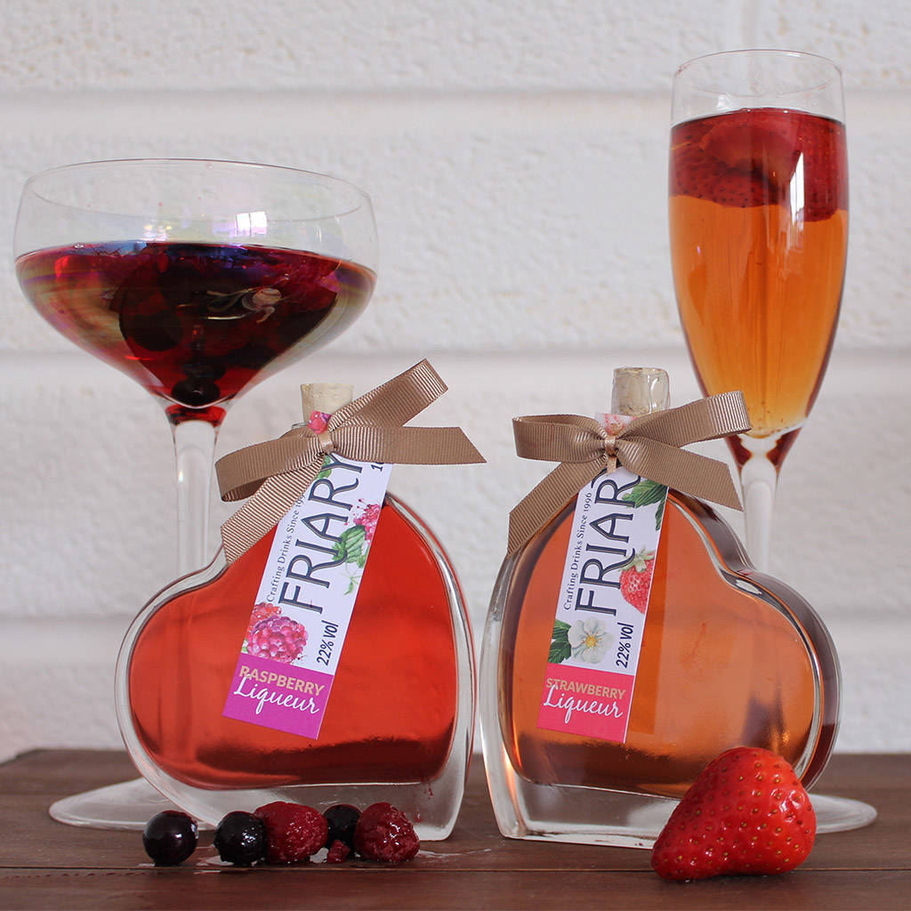 raspberry vodka love heart by friary