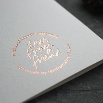 'Sorry' Rose Gold Foil Friendship Card, 4 of 4