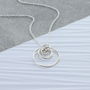 Triple Silver Hoop Necklace, thumbnail 1 of 2