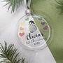 Rainbow First Christmas Penguin Bauble, thumbnail 5 of 5