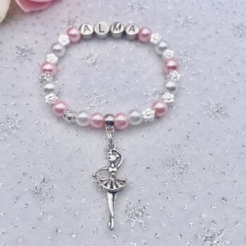 Personalised Ballerina Bracelet Gift For Girls Ballet Dancer Jewellery, 3 of 12