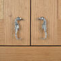 Seahorse Right Facing Pewter Cabinet Handle, Door Knob, thumbnail 4 of 8