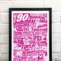 The Nineties 1990’s Decade Typography Print, thumbnail 7 of 11