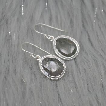 Moss Agate Sterling Silver Earrings, 4 of 8