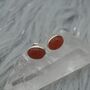 Carnelian Stud Earrings: Silver Or Gold, thumbnail 6 of 9