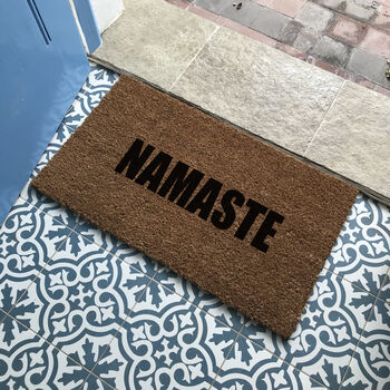 'Namaste' Coir Doormat, 2 of 2