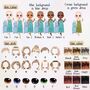 Personalised Cartoon Lady Passport Cover Luggage Tag, thumbnail 9 of 9