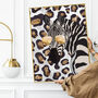 Custom Leopard Print Zebra Personalised Art, thumbnail 3 of 8