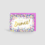 'Let's Dance!' Gold Foil Confetti Card, thumbnail 1 of 2