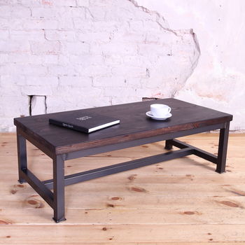 Sleek Steel Industrial Style Coffee Table, 2 of 6