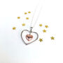 Sterling Silver Heart With Rose Gold Plated Necklace, thumbnail 6 of 8