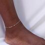 Sterling Silver And Pearl Anklet With Extender Chain, thumbnail 1 of 4