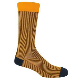 Lux Taylor Yellow Luxury Crew And Trainer Men’s Socks, 3 of 5