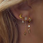 Luna Moon Trio Earring Set Gold Plated, thumbnail 2 of 6