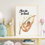 You Are So Loved Sloth Nursery Print, thumbnail 3 of 5
