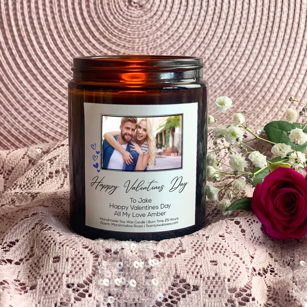 Valentine’s Day Gift For Him Photo Candle, 1 of 3