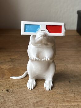 Banksy's Rat With 3D Glasses 3D Model, 7 of 8