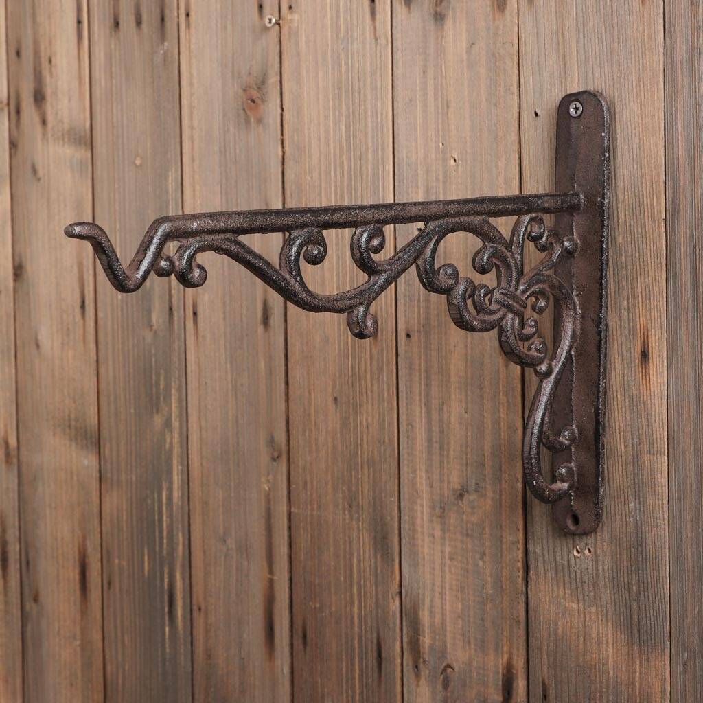 Vintage Wall Mounted Garden Hanging Basket Bracket By Dibor